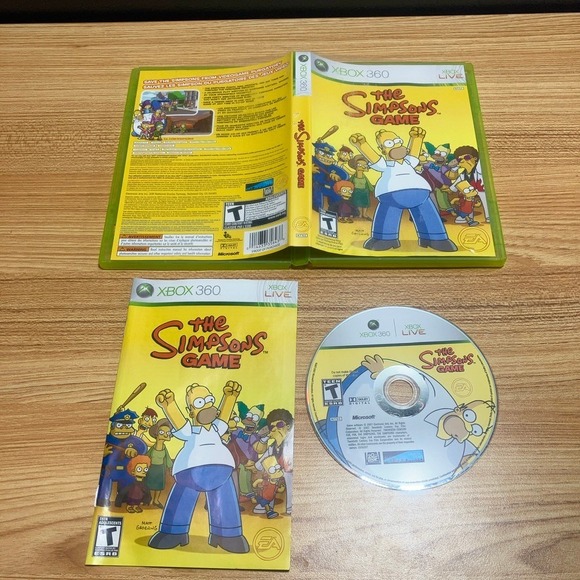 Ea Games Other - The Simpsons Game Xbox 360 EA Games CIB Complete with Manual 2007 Action Comedy